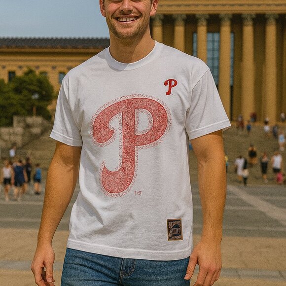 Philadelphia Phillies size SMALL Mitchell & Ness Cooperstown Premium - Picture 6 of 7